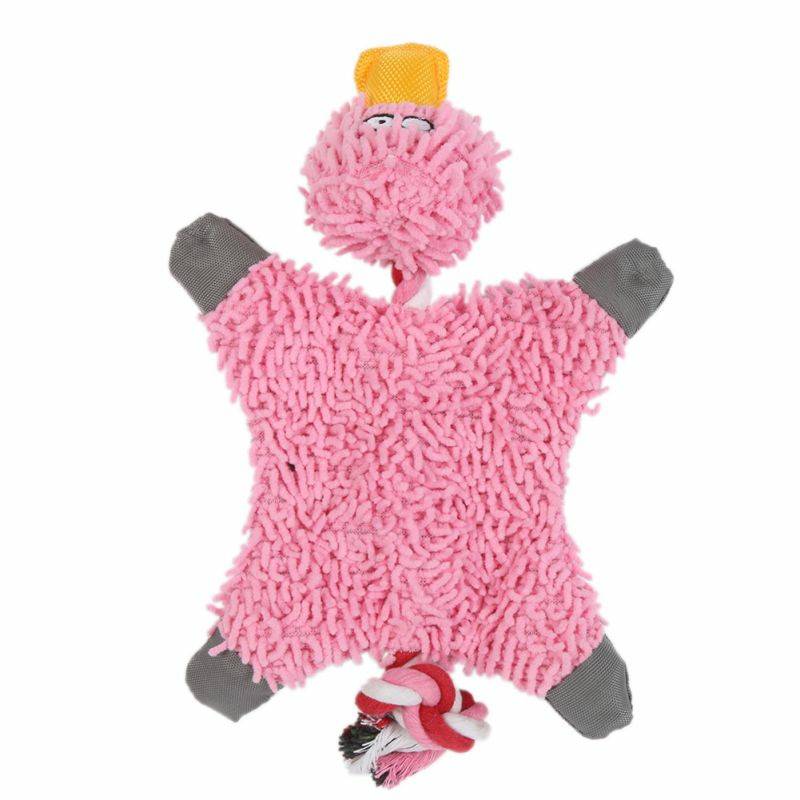 Plush Flat Pink Platypus Squeaky Toy