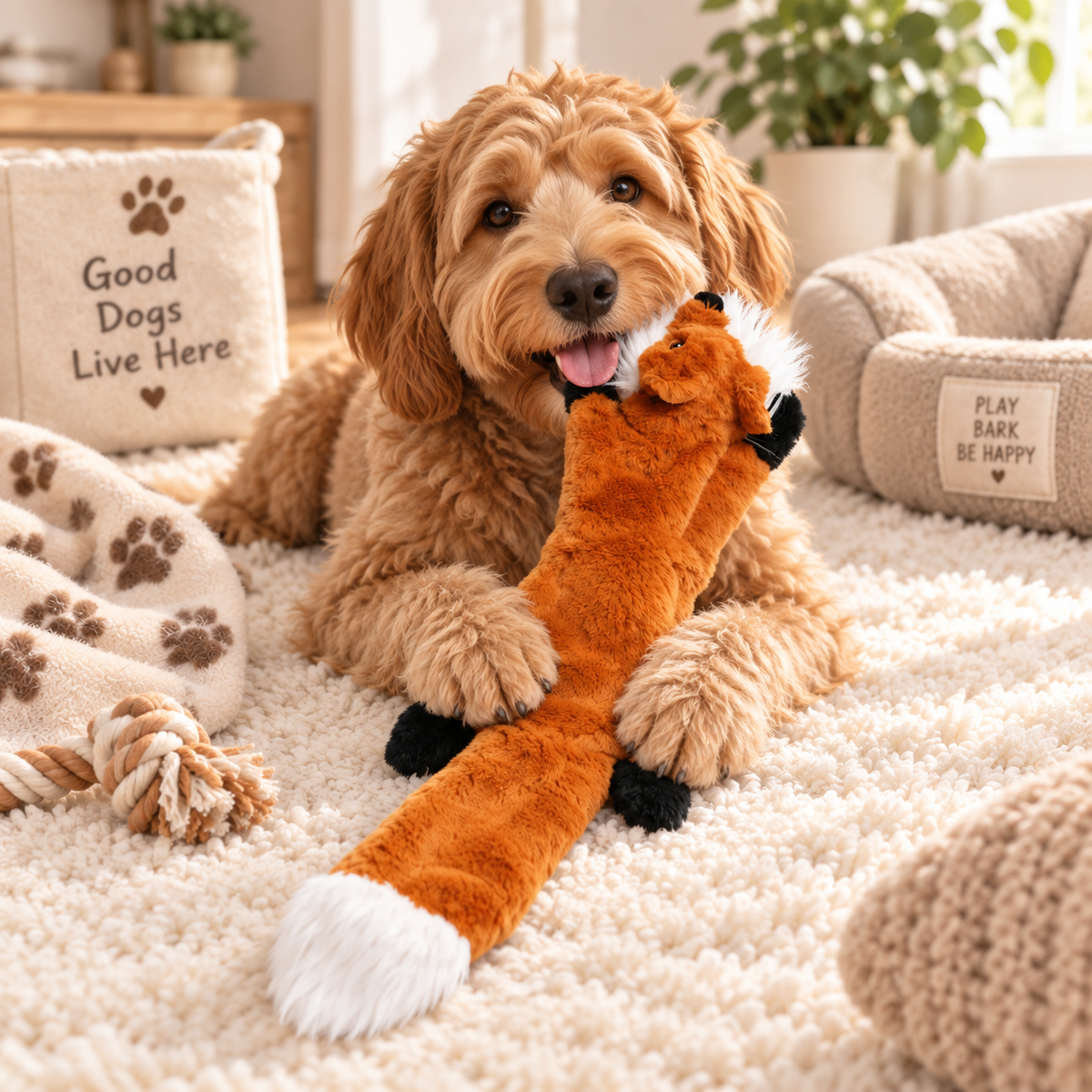 FetchMyPaw Floppy Fox Plush Toy