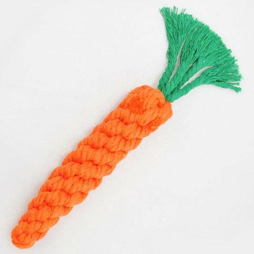 Corduroy Carrot Plush Dog Toy