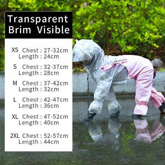 Transparent Pink Raincoat Jumpsuit