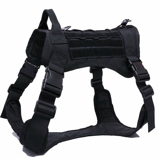 Black Tactical Dog Harness/ Training Vest